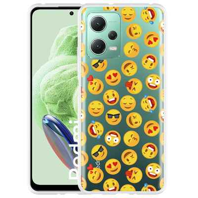 Cazy Hoesje geschikt voor Xiaomi Redmi Note 12 Emoji
