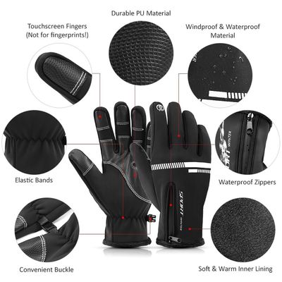 Cazy Touchscreen Sport Handschoenen - Zwart - Maat M