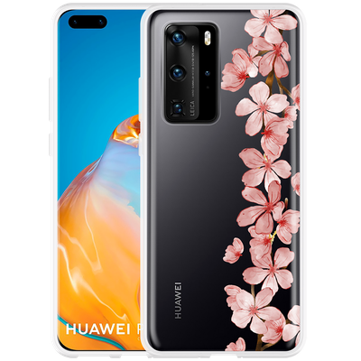 Cazy Hoesje geschikt voor Huawei P40 Pro - Flower Branch