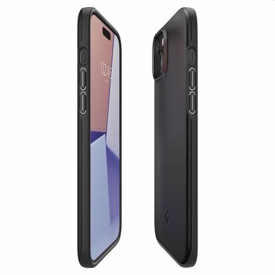 Hoesje geschikt voor iPhone 15 Spigen Thin Fit Case - Zwart