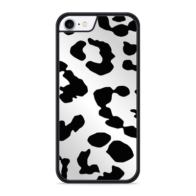 Cazy Hardcase hoesje geschikt voor iPhone 8 - Luipaard Zwart Wit