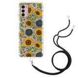 Hoesje met Koord geschikt voor Motorola Moto G42 - Sunflowers