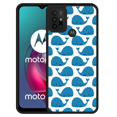 Cazy Hardcase hoesje geschikt voor Motorola Moto G10 - Whales