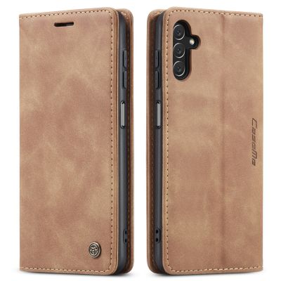 CASEME Samsung Galaxy A14 4G/5G Retro Wallet Case - Brown