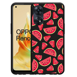 Hoesje Zwart geschikt voor Oppo Reno8 4G T Watermeloen