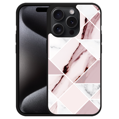 Cazy Hardcase Hoesje geschikt voor iPhone 15 Pro Roze Marmer