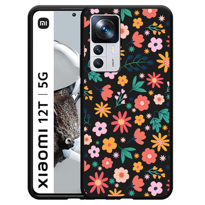 Cazy Hoesje Zwart geschikt voor Xiaomi 12T/12T Pro - Always have flowers