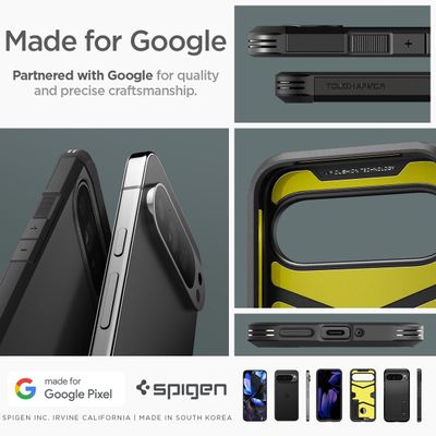 Spigen Hoesje geschikt voor Google Pixel 9 Pro XL - Tough Armor - Zwart