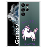 Hoesje geschikt voor Samsung Galaxy S22 Ultra - Born to be a Unicorn