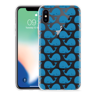 Cazy Hoesje geschikt voor iPhone Xs - Whales