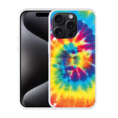 Cazy Hoesje geschikt voor iPhone 15 Pro Tie Dye