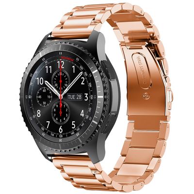 Cazy Bandje geschikt voor Huawei Watch GT 2 Pro - Metalen Horlogebandje - Rose Goud