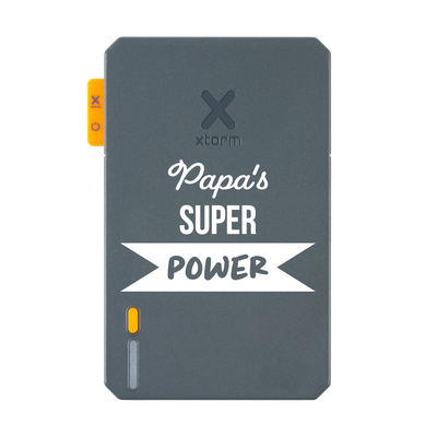 Xtorm Powerbank 5.000mAh Blauw - Design - Papa's Superpower