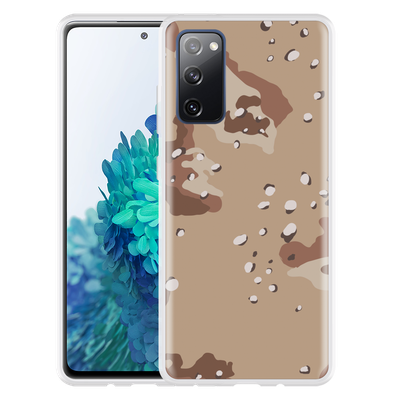 Cazy Hoesje geschikt voor Samsung Galaxy S20 FE - Camouflage Desert