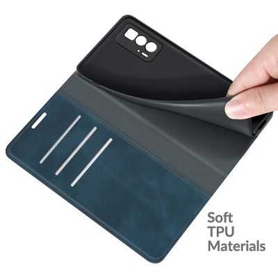 Cazy Wallet Magnetic Hoesje geschikt voor Motorola Edge 20 Pro - Blauw