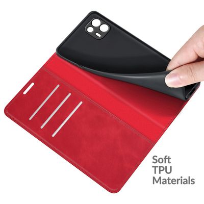 Cazy Wallet Magnetic Hoesje geschikt voor Motorola Edge 20 Lite - Rood