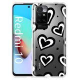 Hoesje geschikt voor Xiaomi Redmi 10 - Watercolor Hearts