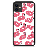 Hardcase hoesje geschikt voor iPhone 11 - Inflatable Flamingos