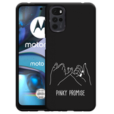 Hoesje Zwart geschikt voor Motorola Moto G22 - Pinky Promise