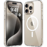 Soft TPU Hoesje geschikt voor iPhone 16 Pro Max - met Magnetische Ring - Transparant