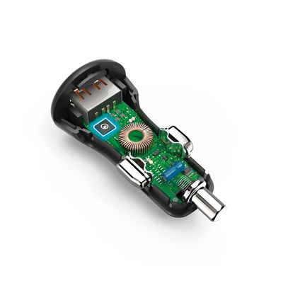 Hama 19,5W Auto oplader - USB-A - Snellader - Zwart