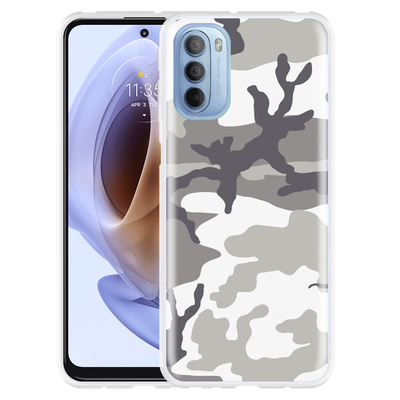 Cazy Hoesje geschikt voor Motorola Moto G41 - Camouflage Grey