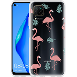 Hoesje geschikt voor Huawei P40 Lite - Flamingo Pattern