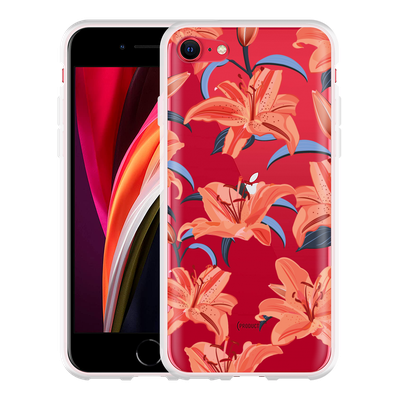 Cazy Hoesje geschikt voor iPhone SE 2020 - Flowers