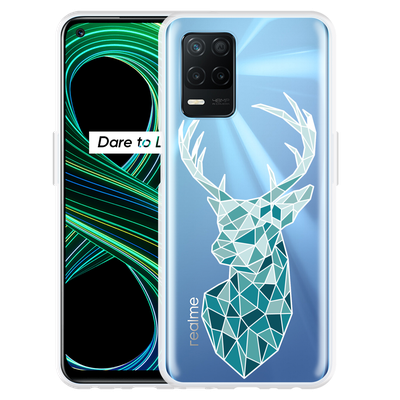 Cazy Hoesje geschikt voor Realme 8 5G - Art Deco Deer