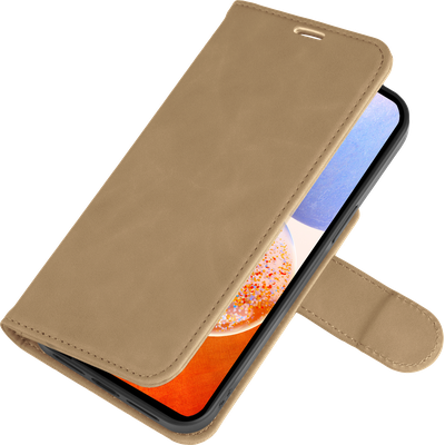 Cazy Uitneembaar Wallet Hoesje voor Samsung Galaxy A14 - Magnetisch 2-in-1 Hoesje met Pasvakjes - Taupe