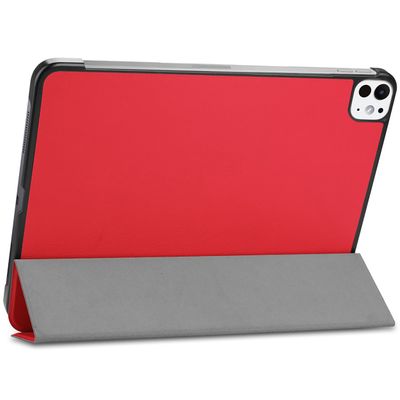 Cazy Hoes geschikt voor iPad Pro 11 2024 (5th Gen) - TriFold Tablet Smart Cover - Rood