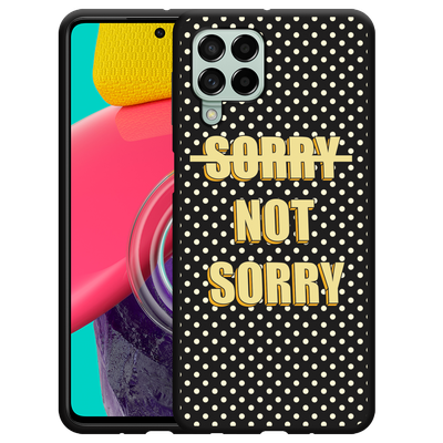 Cazy Hoesje Zwart geschikt voor Samsung Galaxy M53 - Sorry not Sorry