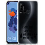 Cazy Hoesje geschikt voor Huawei P20 Lite 2019 - Royalty Cat Zwart