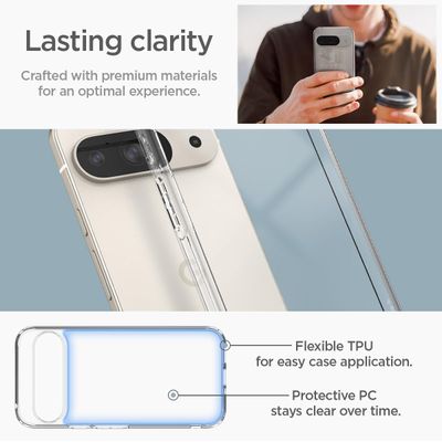 Spigen Hoesje geschikt voor Google Pixel 9 / 9 Pro - Ultra Hybrid - Transparant