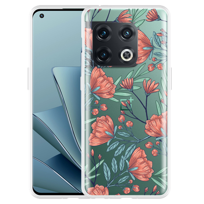 Cazy Hoesje geschikt voor OnePlus 10 Pro - Poppy Roses