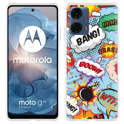 Cazy Hoesje geschikt voor Motorola Moto G04/G04s/G24/G24 Power Comic