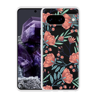 Cazy Hoesje geschikt voor Google Pixel 8 Poppy Roses