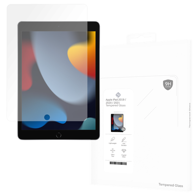 Cazy Tempered Glass Screen Protector geschikt voor iPad 2021 (9th Gen)/2020 (8th Gen)/iPad 2019 (7th Gen) - Transparant - 2 stuks