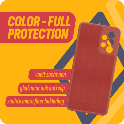 Cazy Soft Color TPU Hoesje geschikt voor Samsung Galaxy A33 - Rood
