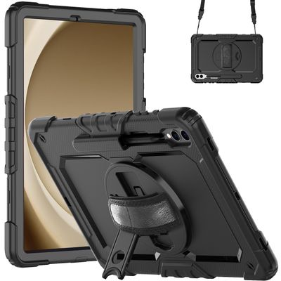 Just in Case Samsung Galaxy Tab S9+ / S9 FE+ - Shockproof Rotating 360 Case - Black