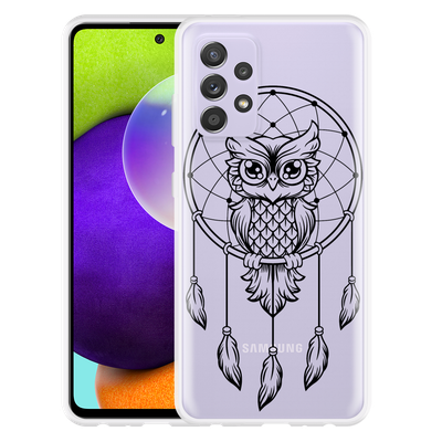 Cazy Hoesje geschikt voor Samsung Galaxy A52 5G - Dream Owl Mandala