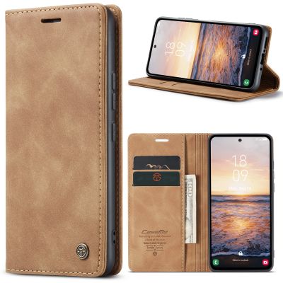 CASEME Samsung Galaxy A54 Retro Wallet Case - Brown