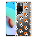 Cazy Hoesje geschikt voor Xiaomi Redmi 10 2022 - Soccer Ball Orange