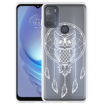 Cazy Hoesje geschikt voor Motorola Moto G50 - Dream Owl Mandala