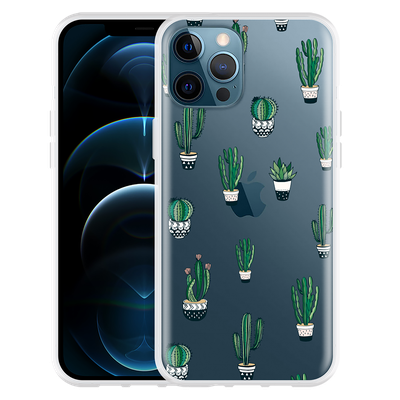 Cazy Hoesje geschikt voor iPhone 12 Pro Max - Green Cactus