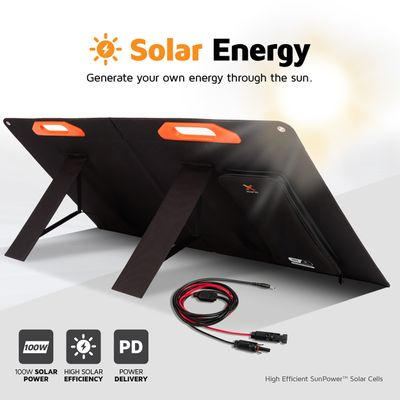 Xtorm Portable Power Station 500 + Xtorm Solar Panel 100W - Zwart