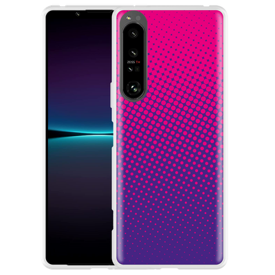 Cazy Hoesje geschikt voor Sony Xperia 1 IV - Roze Paarse Cirkels