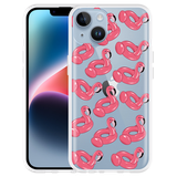 Hoesje geschikt voor iPhone 14 - Inflatable Flamingos