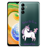 Hoesje geschikt voor Samsung Galaxy A04s - Born to be a Unicorn
