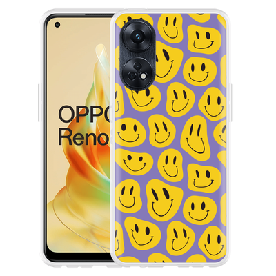 Cazy Hoesje geschikt voor Oppo Reno8 T 4G Smileys